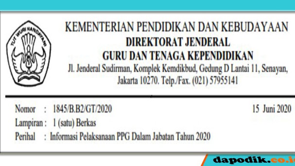 Pengumuman Dan Jadwal Pelaksanaan Ppg Dalam Jabatan Tahun 2020 Dapodik Co Id