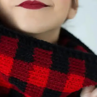 Cuello Tartán a Crochet Cuello Tartán a Crochet