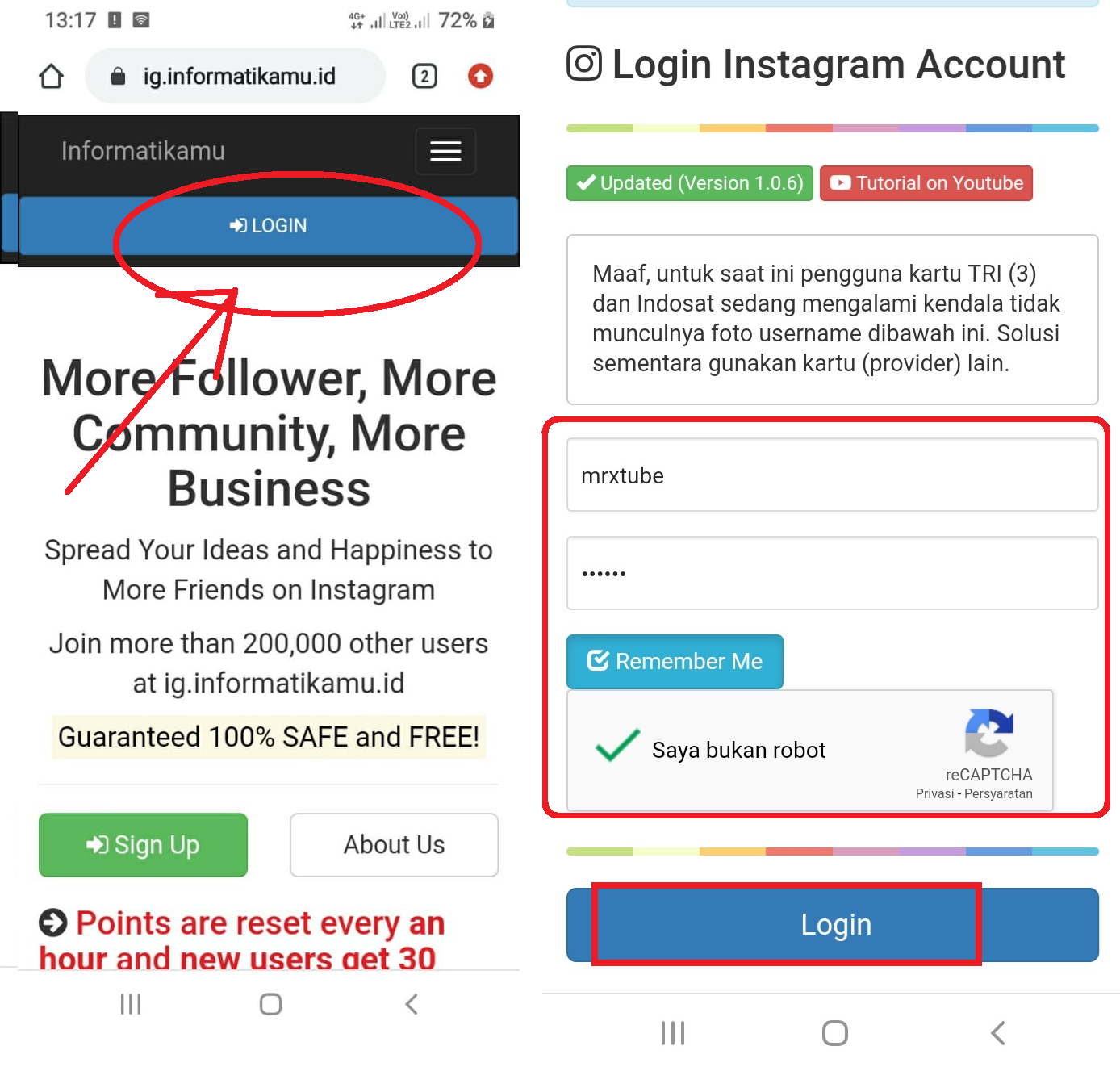Cara Menambah Followers Ig Dengan Username Saja / Auto Followers Ig