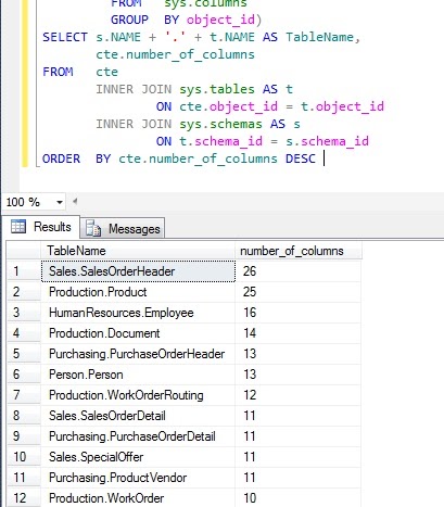 Microsoft Business Intelligence: Script to find the number of Columns ...