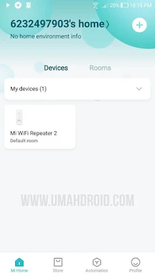 Pilih Device Mi WiFi Repeater 2 di Mi Home