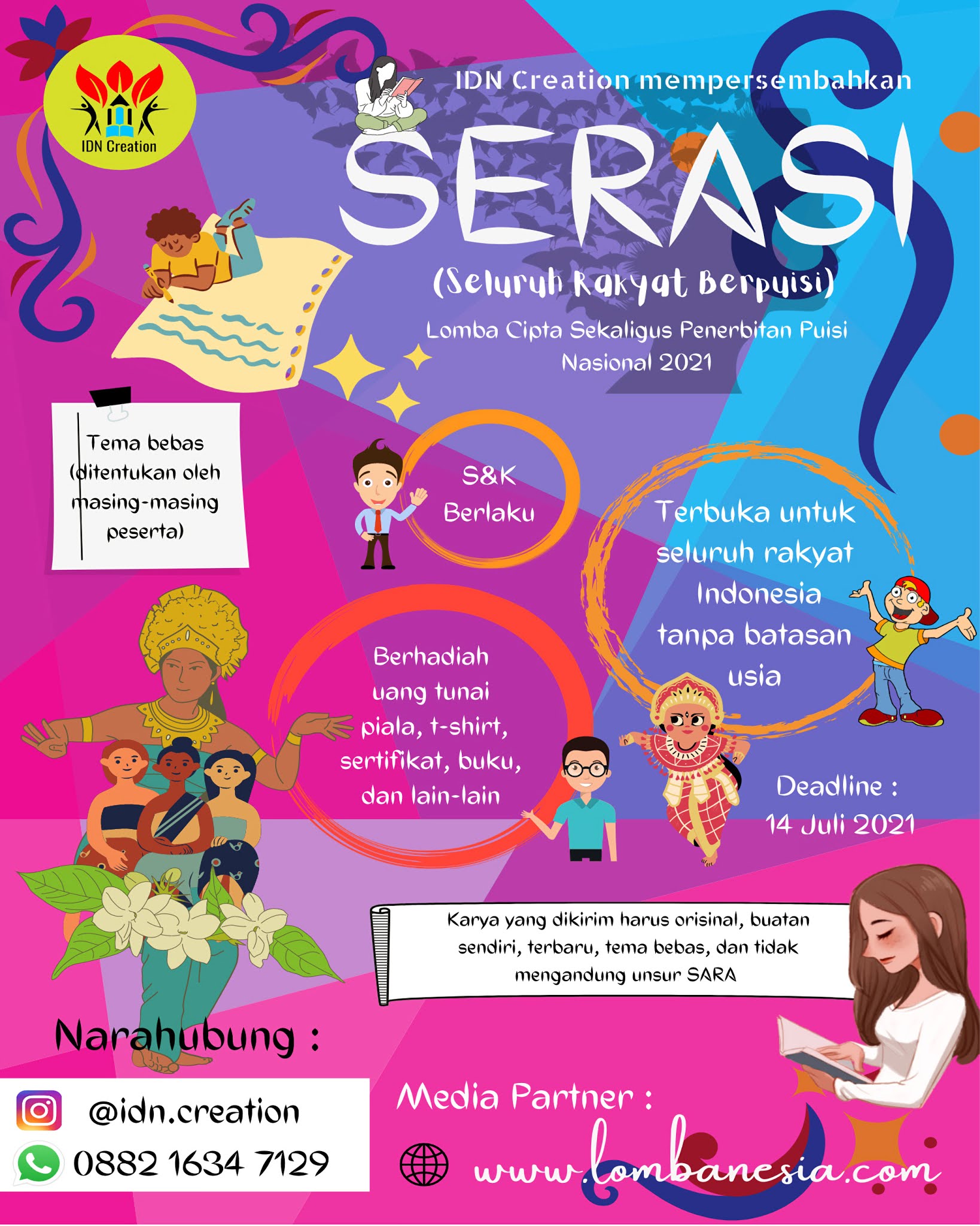 Lomba Cipta Puisi Tingkat Nasional Oleh Idn Creation Lombanesia