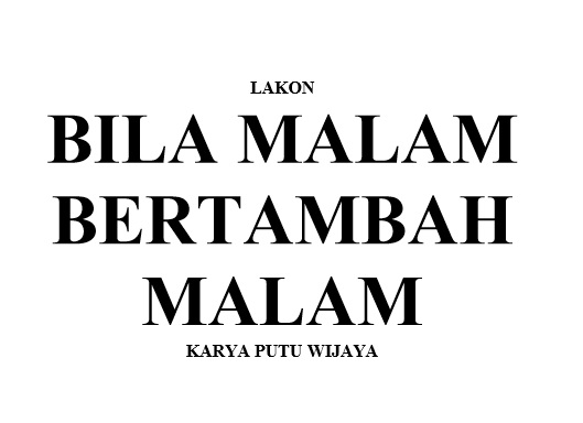 Naskah Drama Putu Wijaya Nurma Edu