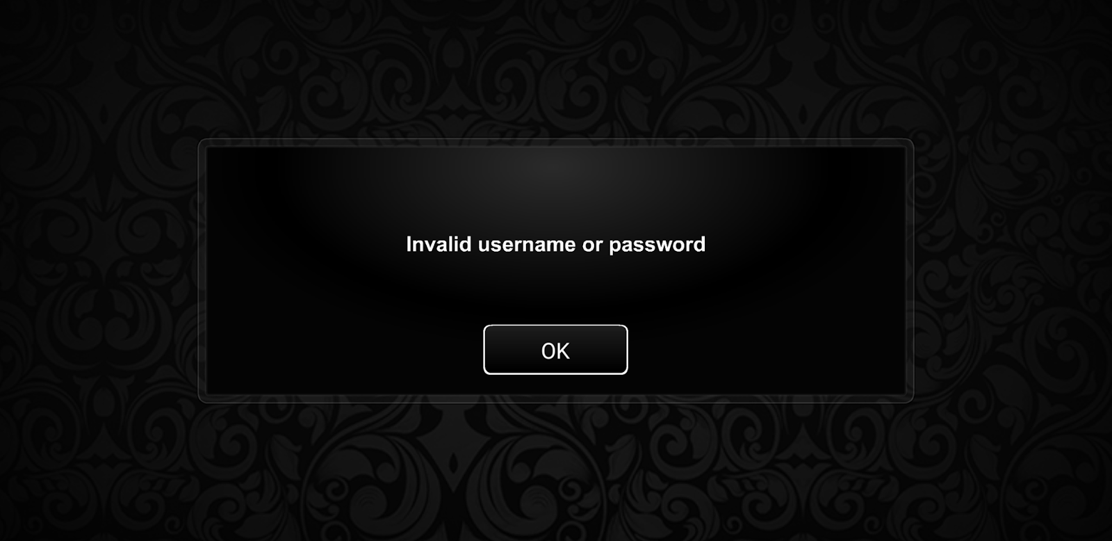 Failed invalid password. Invalid username or password. Invalid.Invalid. Invalid login or password.. Error Invalid username password.