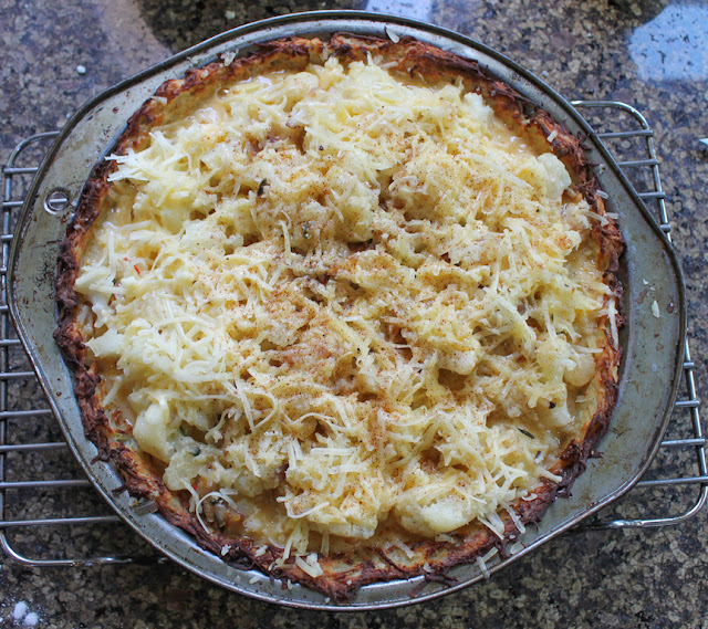 Food Lust People Love Cauliflower Cheese Pie with Grated Potato Crust