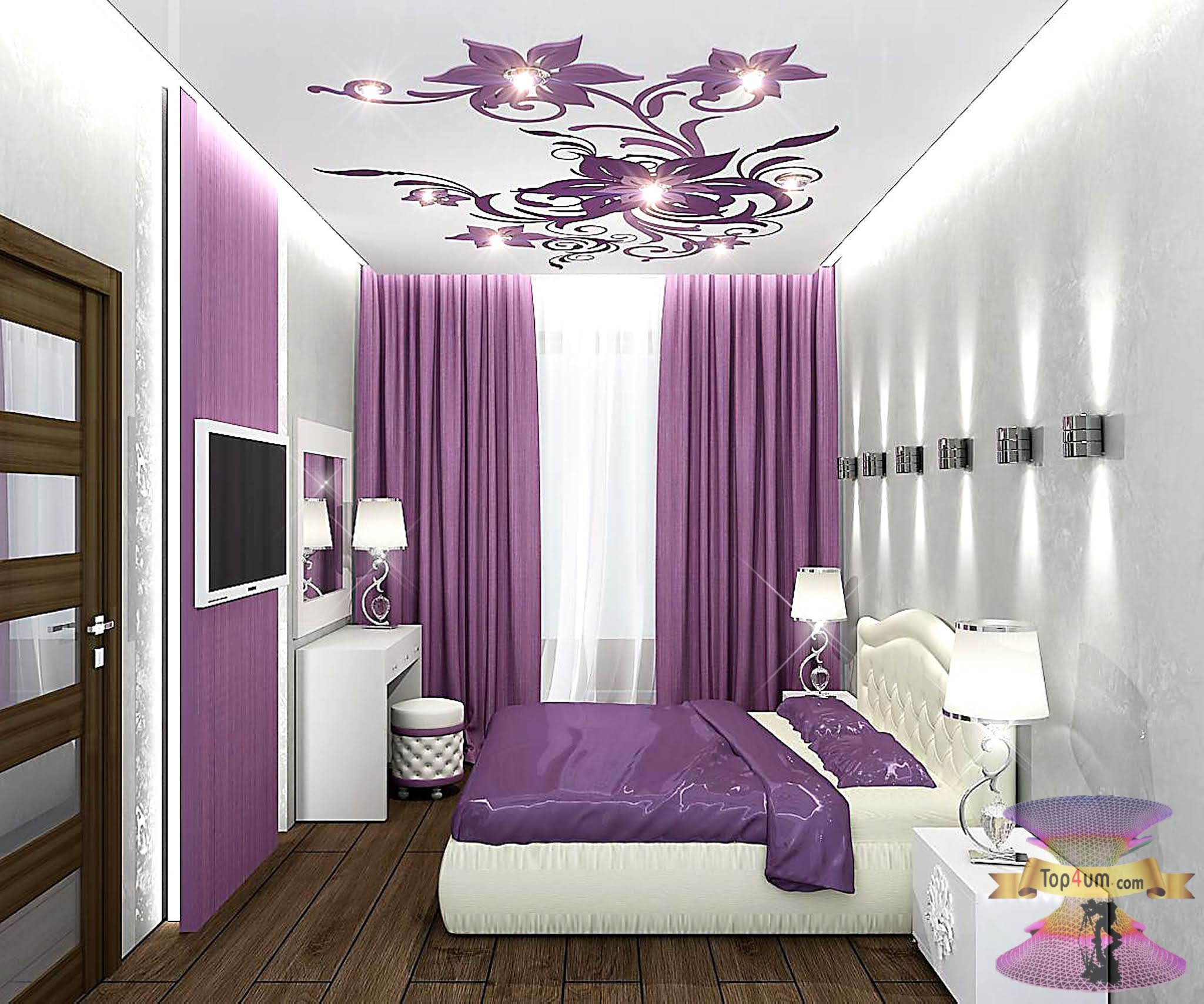 спальня для девушки в современном стиле дизайн 15 кв м