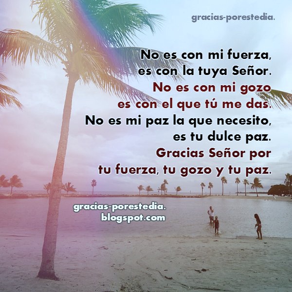 Frases de Gracias a Dios por su fuerza y paz Gracias a Dios por Este Día