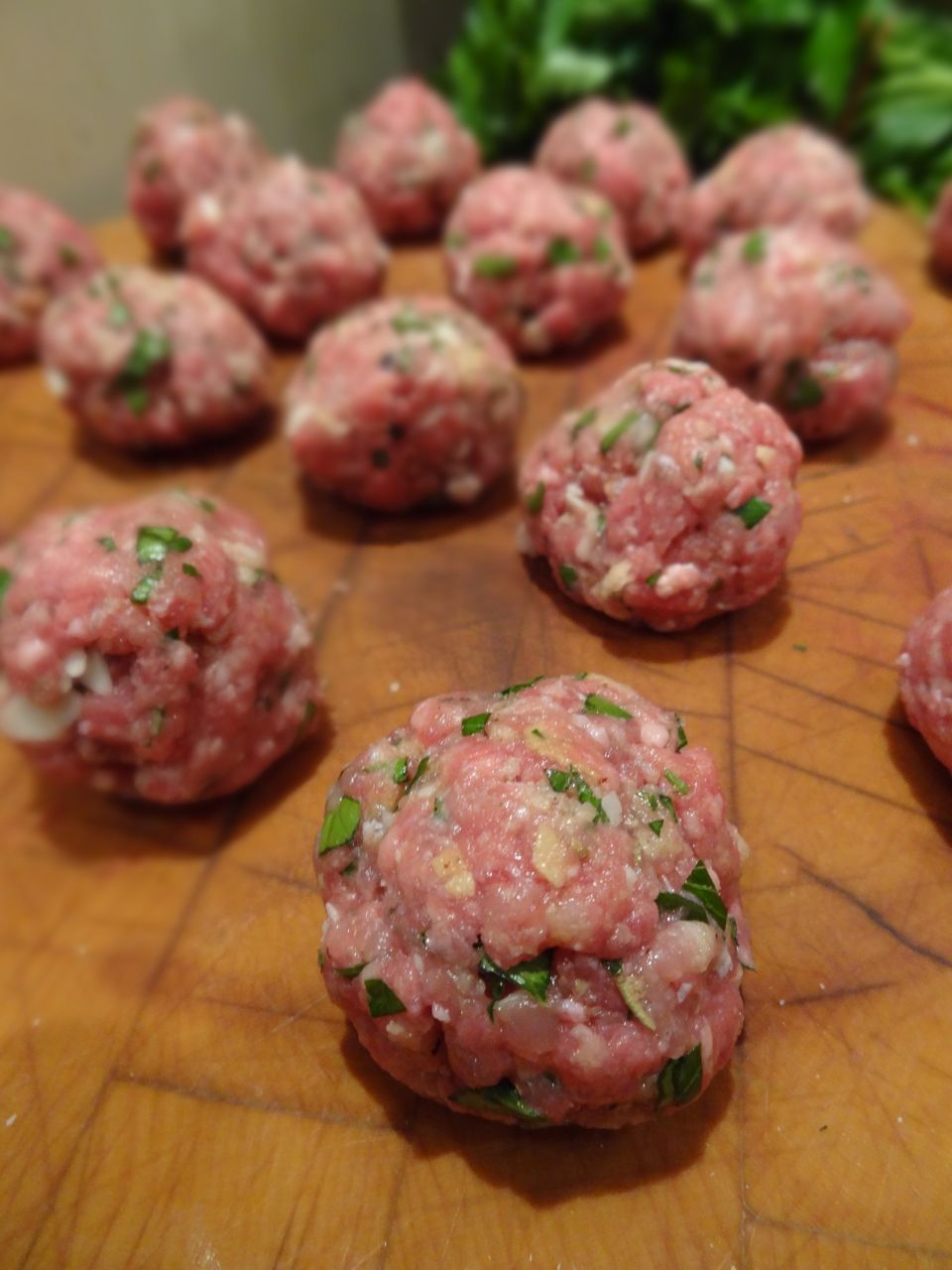 Scrumpdillyicious Spaghettini with Turkey Meatballs & Arrabbiata Sauce