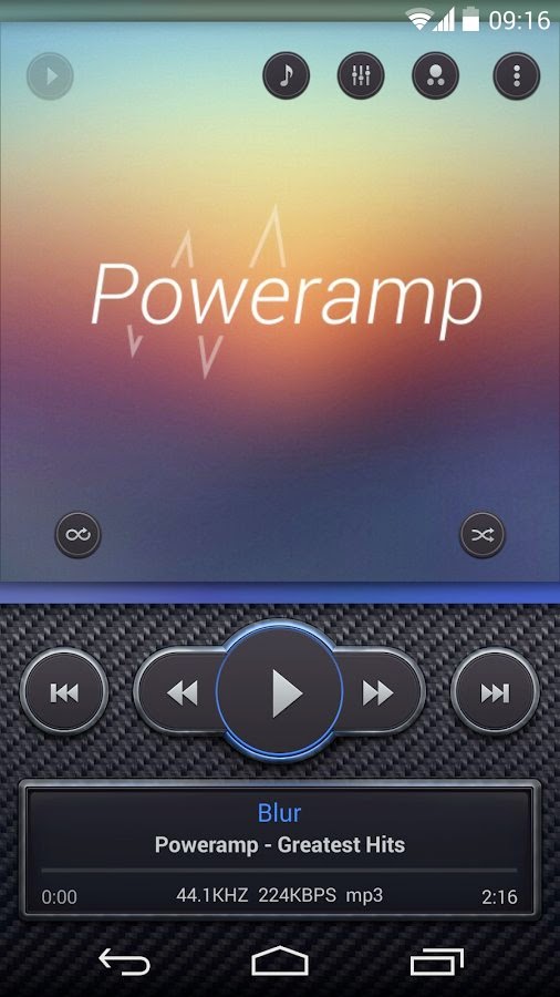 Poweramp skin Carbon Fiber Android Themes v1.0.3 Apk Salas Android