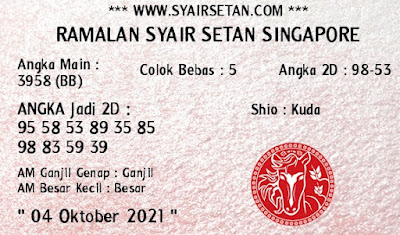 Syair Sgp Hari Ini Senin 04 10 2021 Prediksi Hk 2d Jitu Malam Ini Sgp Sydney