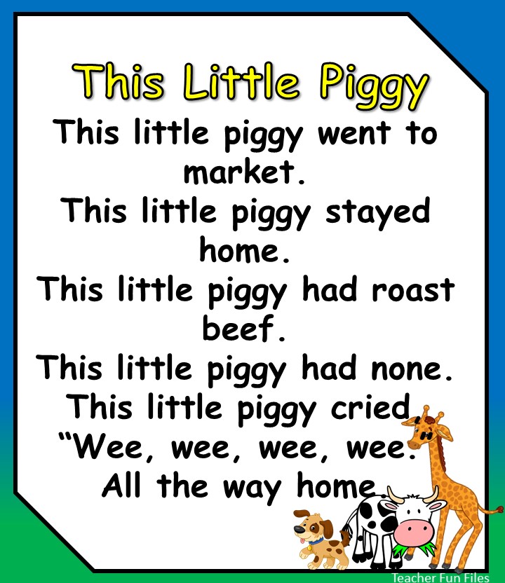 Teacher Fun Files Animal Nursery Rhymes