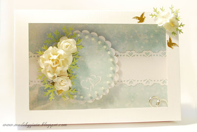 kartki okolicznościowe kartka weselna ślub kartka typu składaczek barbara wójcik