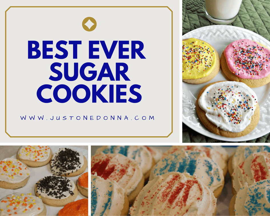Best Ever Sugar Cookies with Buttercream Frosting JustOneDonna