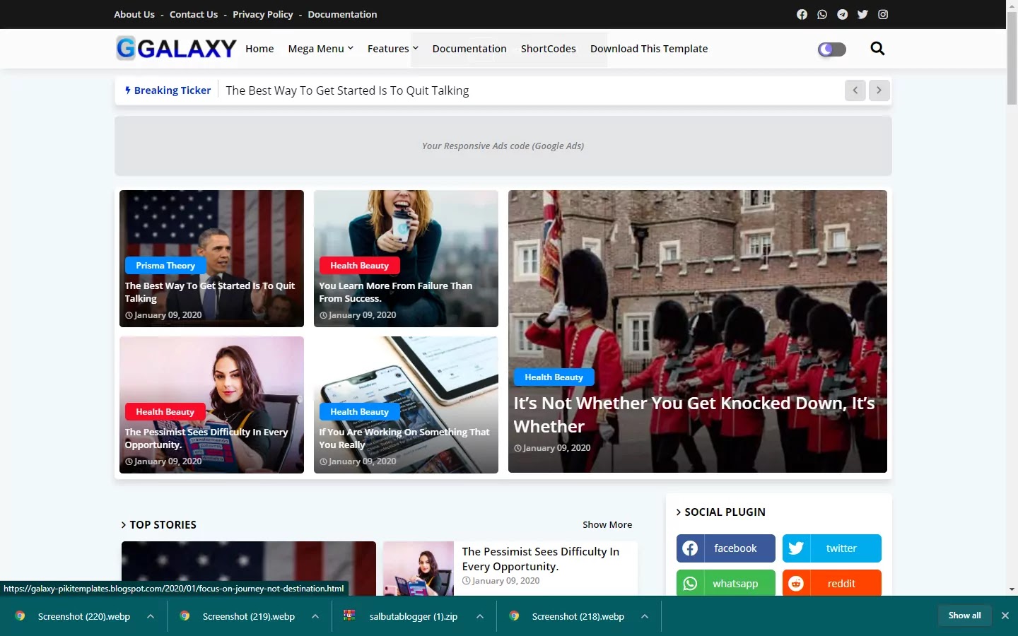 300+ Professional Blogger Templates - Amp, SEO Friendly, Responsive, and Fast Loading Template Galaxy - Magazine & Responsive