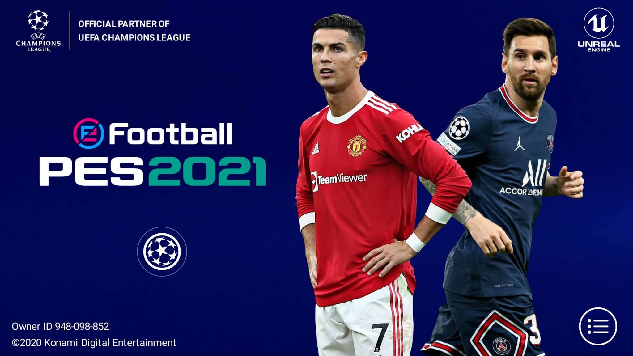 Download eFootball PES 2021 Apk + Obb 5.3.0 (UCL Patch) or Android