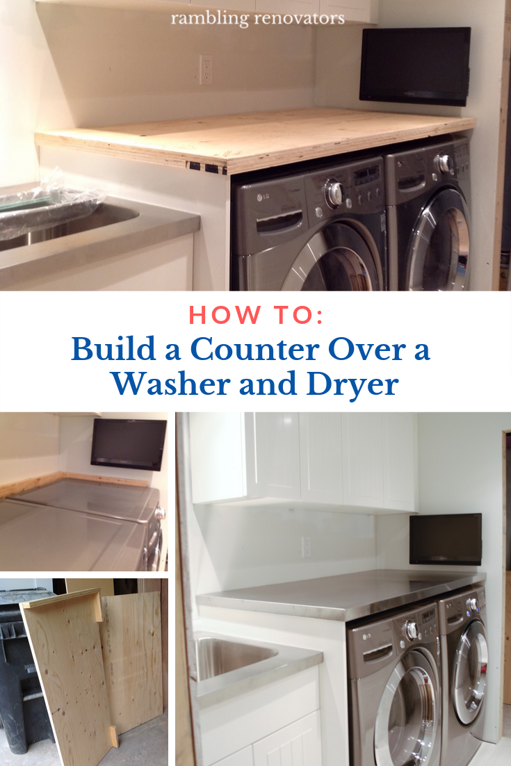How To Support A Laundry Room Countertop Over A Washer And Dryer