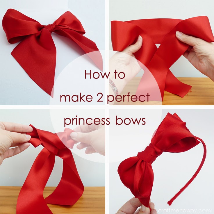 How to make 2 perfect princess bows | Craft me Happy!: How to make 2 ...