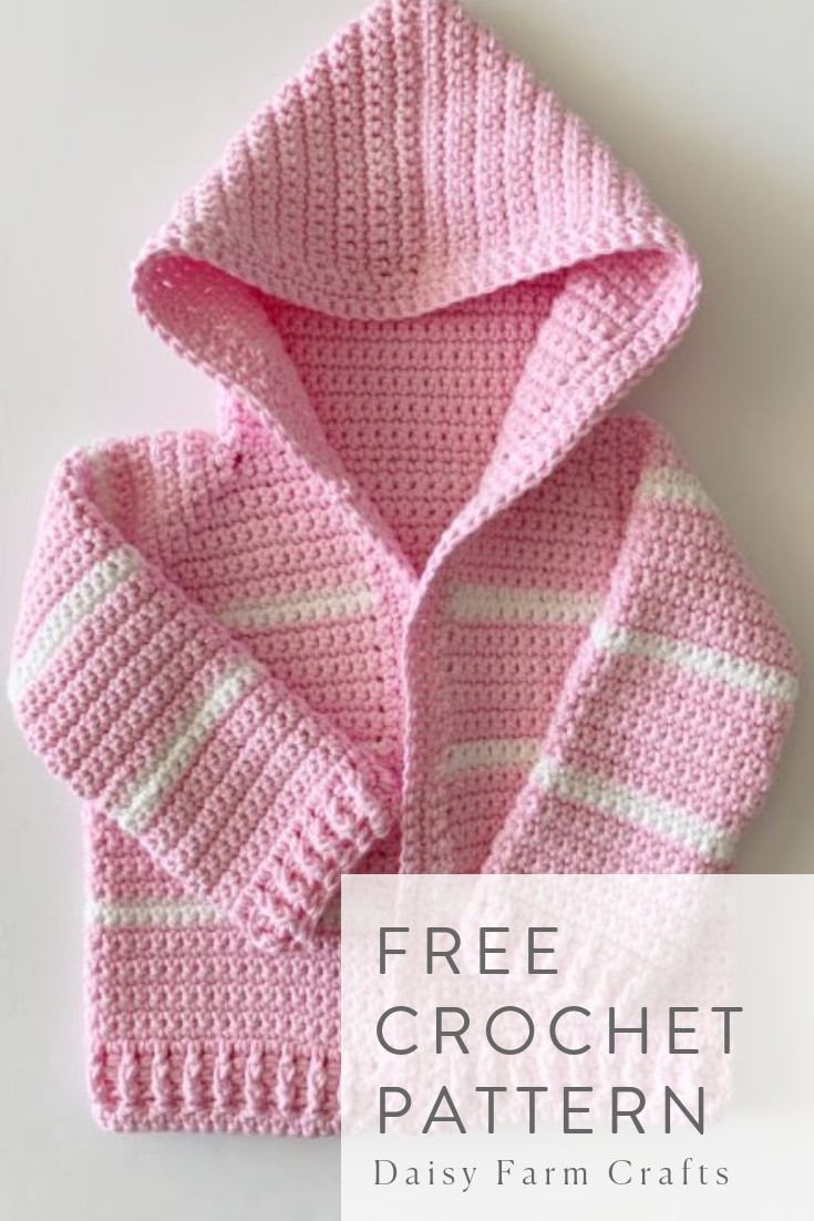 Crochet Baby Hooded Cardigan Pattern - Ovie Media