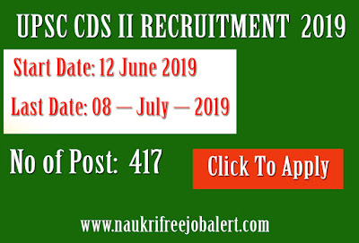UPSC CDS II RECRUITMENT 2019 UPSC CDS II RECRUITMENT 2019, upsc recruitment, government job, free job alert, upsc, naukri, sarkari naukri, upcoming notification, govt job