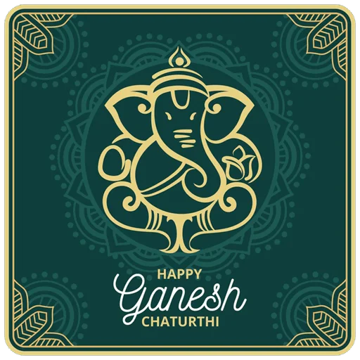 Happy Ganesh Chaturthi Stickers for WhatsApp & Hike, Facebook Messenger