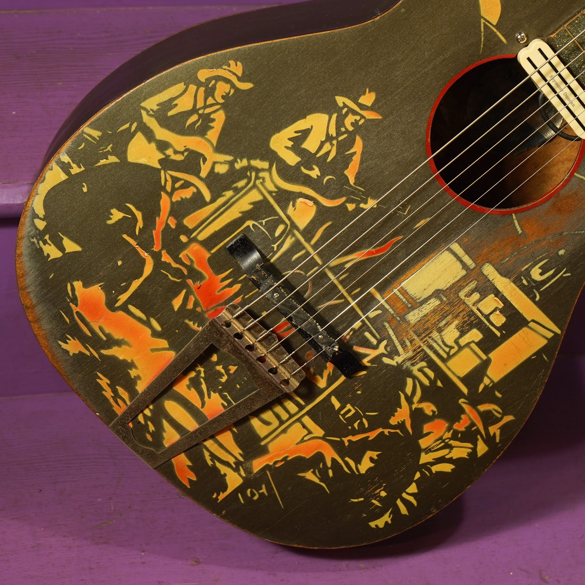 1939 Supertone (Harmonymade) Singing Cowboys Rubber Bridge Parlor Guitar