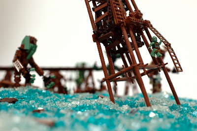 LEGO recreación de la batalla de Isengard
