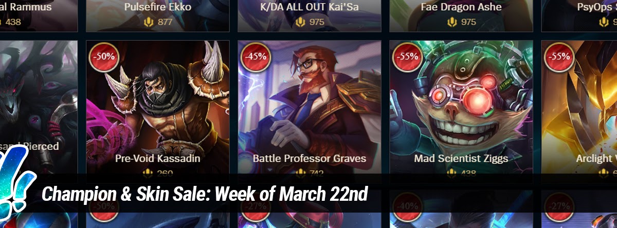 ost etikette mikro Surrender at 20: Champion & Skin Sale: Week of March 22nd