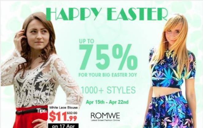 romwe: happy easter day