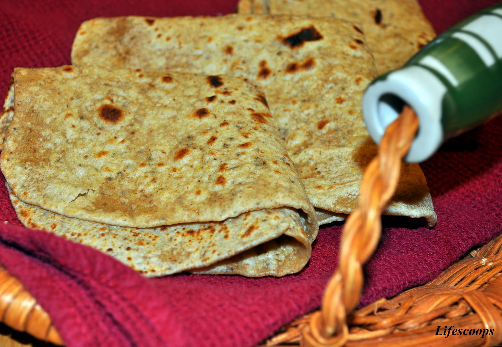 Life Scoops Chappati with Chia and Flaxseed / Indian Flatbread with