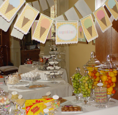 baby-shower-ice-cream-cone-theme-here's-the-scoop-dessert-table-deborah-stauch