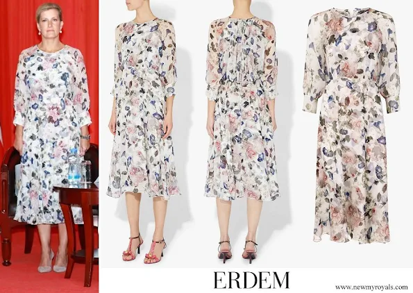 The Countess of Wessex wore Erdem Yusra Dress Apsley White