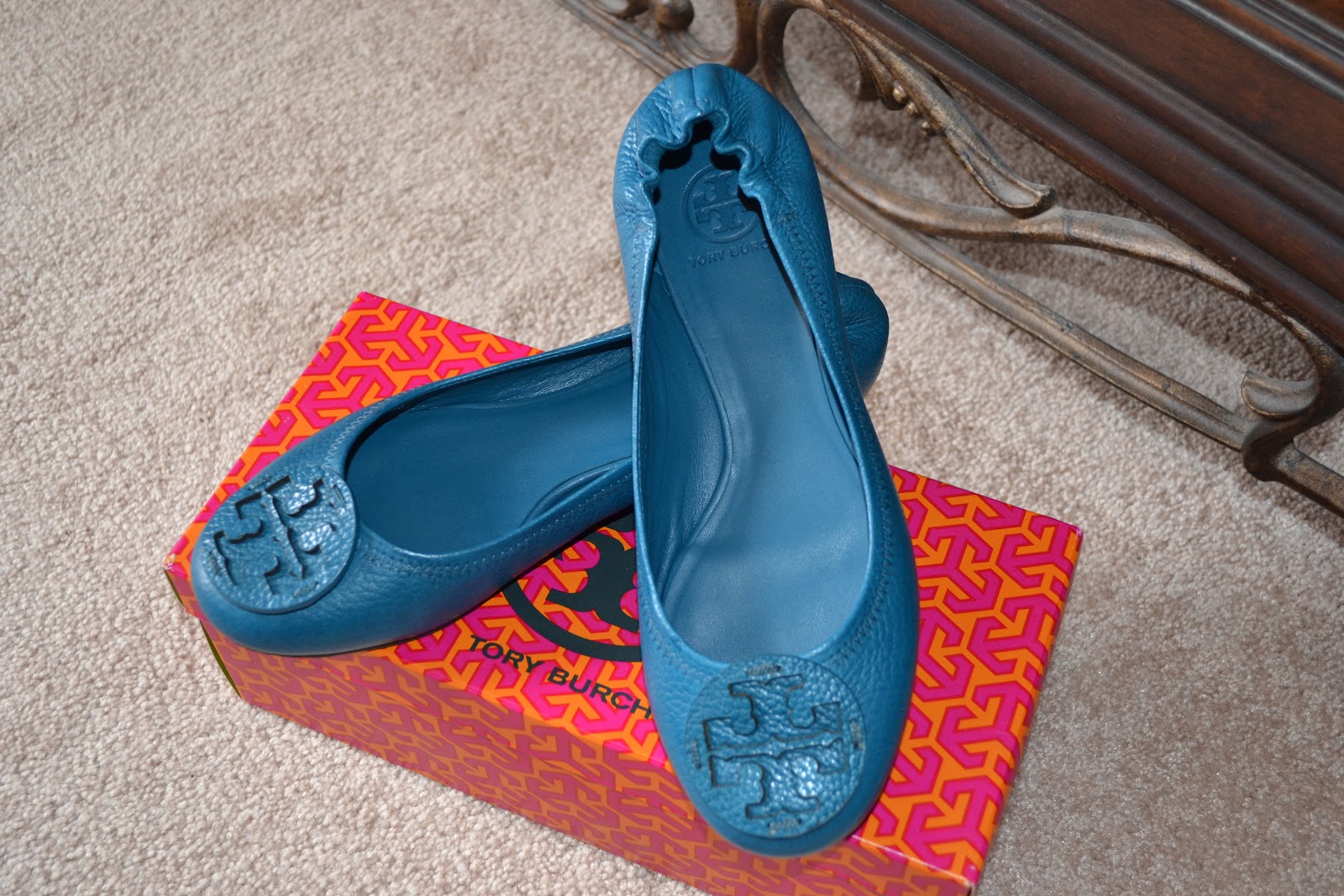 Mom's Got a Brand New Bag: New Shoes! Tory Burch Tumbled Leather Revas in  Peacock Blue