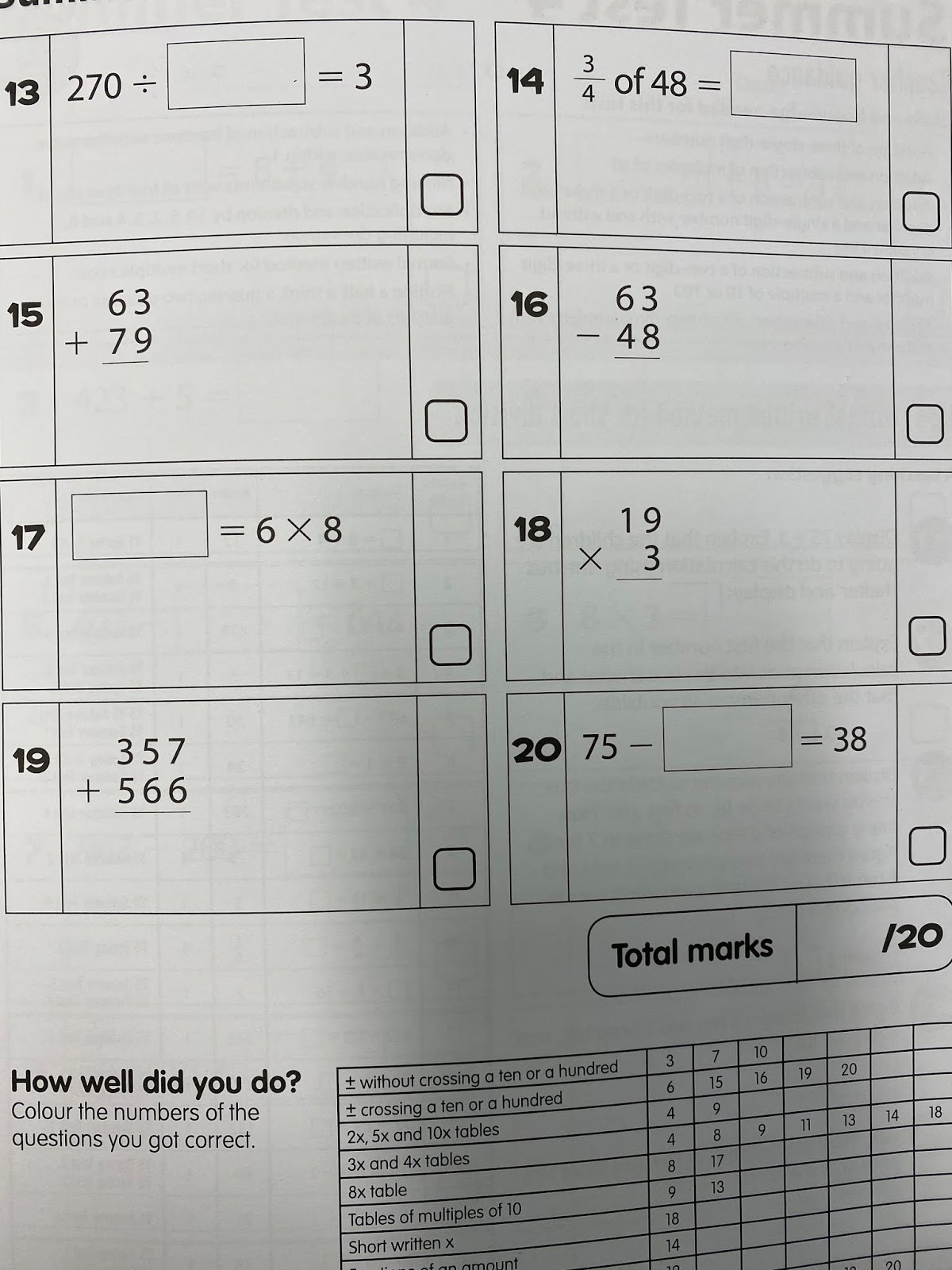 Year 3: Mental Maths Monday - 13th July
