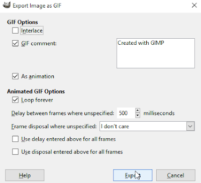 Export to GIF setting