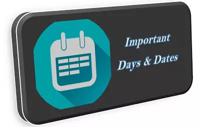 List of Important Days and Dates