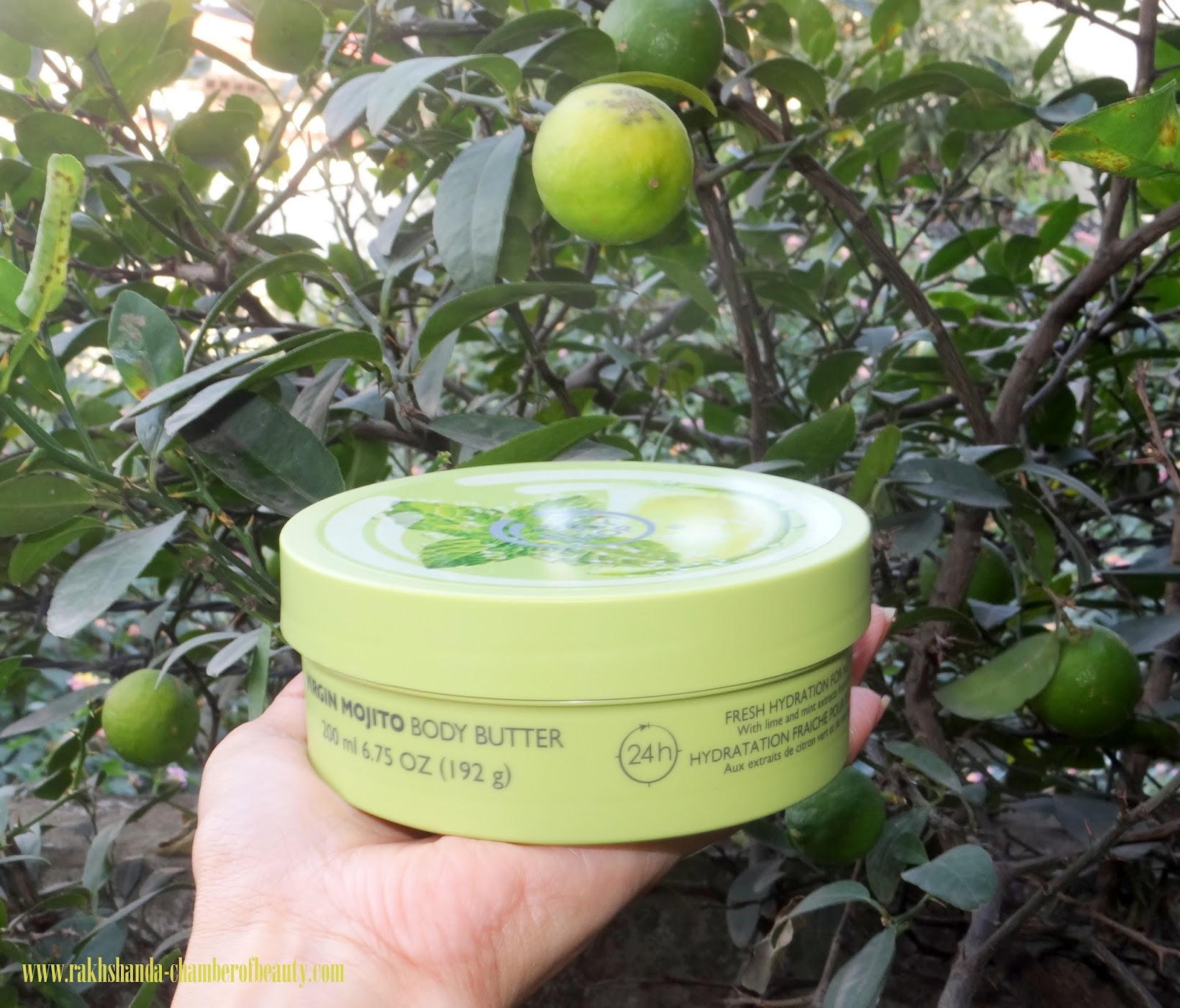 The Body Shop Virgin Mojito Body Butter Review, body butter, The Body Shop, Indian beauty blogger, The Body Shop Virgin Mojito  range in India, review, the body shop body butter review and swatches, Virgin Mojito body butter review, Chamber Of Beauty, body care, body moisturiser