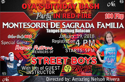 Birthday with Zumba Tarpaulin and Ticket Design Template