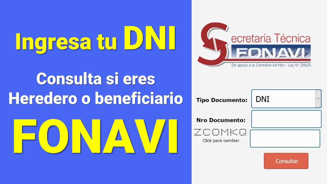 Con tu DNI consulta si eres HEREDERO o BENEFICIARIO del FONAVI Link