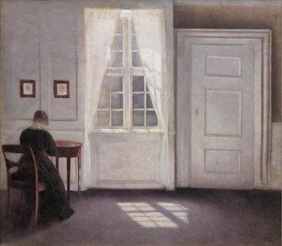 Interior from Strandgade with Sunlight on the Floor by Vilhelm Hammershøi 