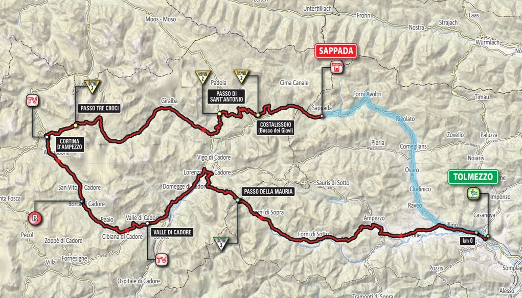 DIRETTA GIRO: Tolmezzo Sappada Live Streaming, tappa dolomitica da vedere gratis su Rai TV