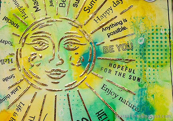 Layers of ink - Sunshine Art Journal Page tutorial by Anna-Karin Evaldsson.