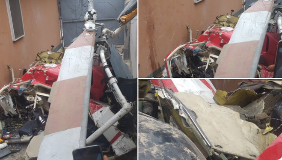 Breaking: Helicopter crashes into building in Lagos (photos)