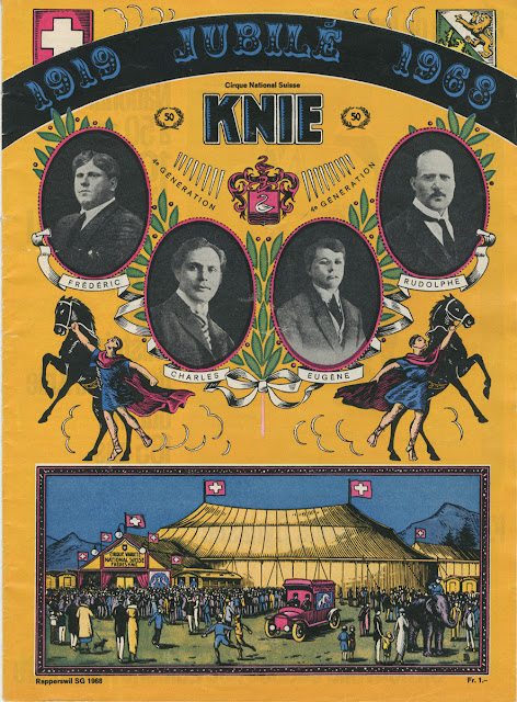 la couverture est une reproduction du premier illustré du Cirque Knie de 1921 