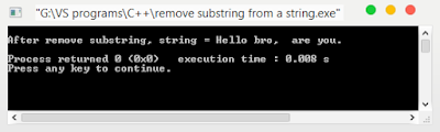 Program in C and C++ to remove substring from a given string.