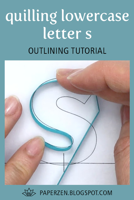 quilling lowercase letter s - how to outline monogram tutorial and pattern quilling lowercase letter s - how to outline monogram tutorial and pattern