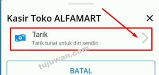 Cara cairkan Uang di Dana Lewat Alfamart/alfamidi