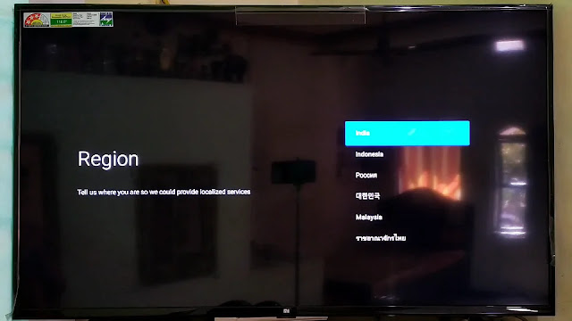 mi tv region selection select region in mi tv