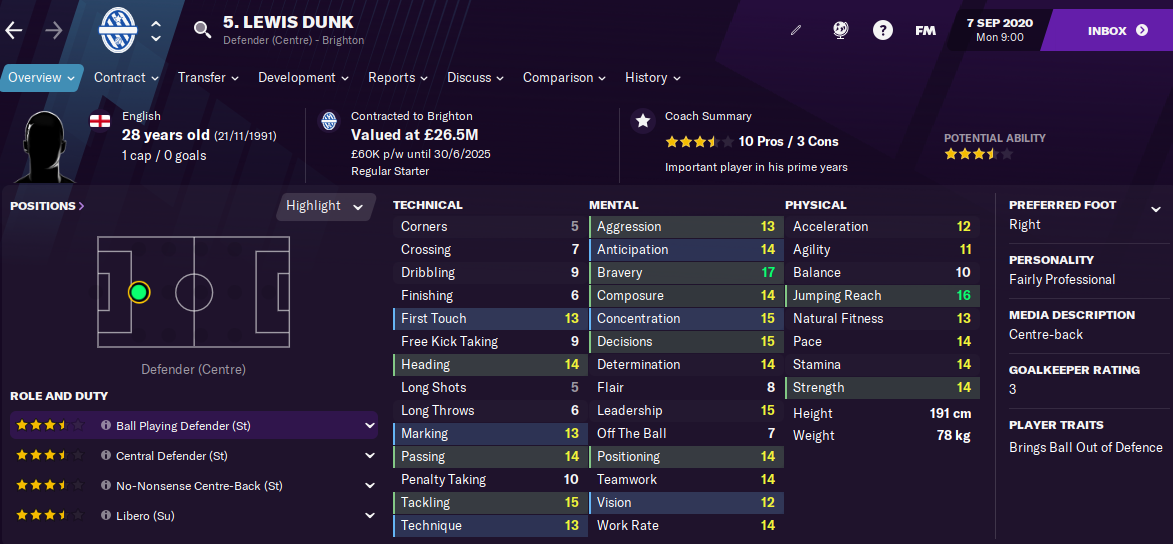 FM21 Lewis Dunk FM21 Lewis Dunk