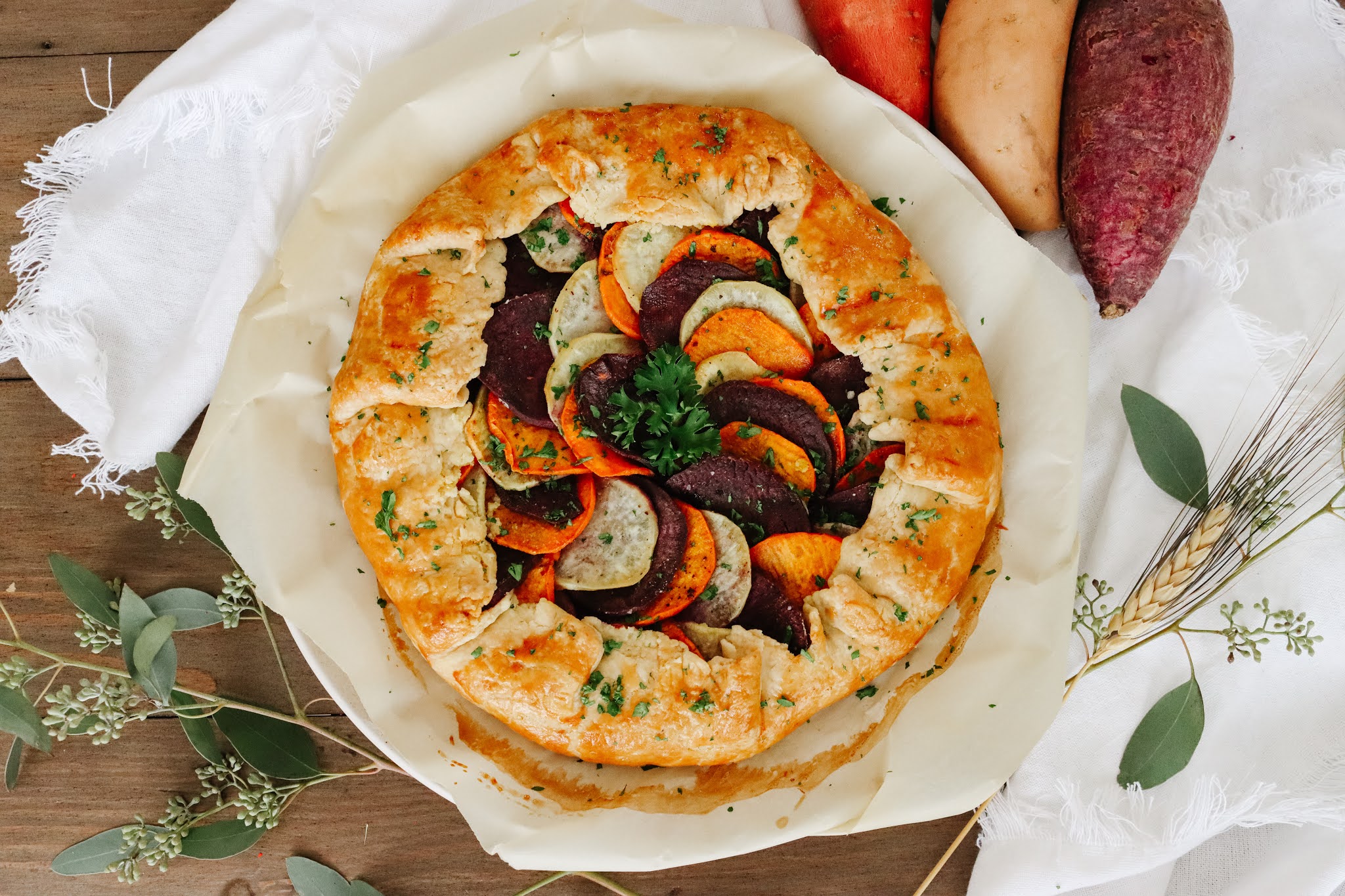 Sweet Potato Galette with Caramelized Onions