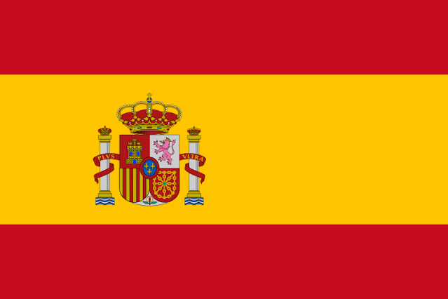 Você pode ver a bandeira espanhola aqui